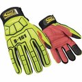 Ringers Gloves Ringers Gloves RIN-R161-10 Superhero Padded Palm Synthetic Leather Impact Mechanics Gloves - Large RIN-R161-10